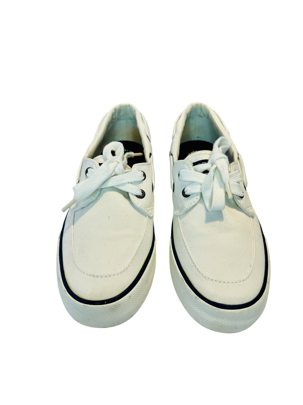 Sperry White Canvas Sneakers Women’s 6.5 Casual Summer Lace Up Shoes